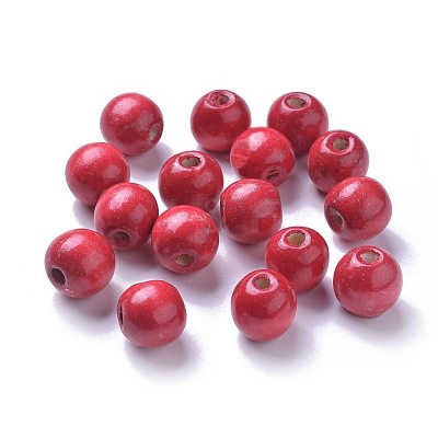 Dyed Natural Wood Beads X-WOOD-Q006-16mm-01-LF-1