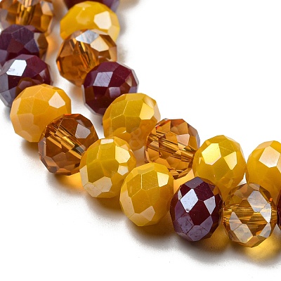 Glass Beads Strands EGLA-A034-M8mm-22-1