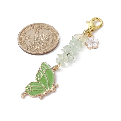 Butterfly Alloy Enamel Pendants Decoraiton HJEW-JM01637-01-1