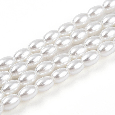 Baking Paint Pearlized Glass Pearl Bead Strands X-HY-T002-01C-01-1