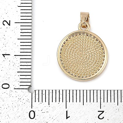 Brass Micro Pave Cubic Zirconia Pendants KK-Q005-05G-1