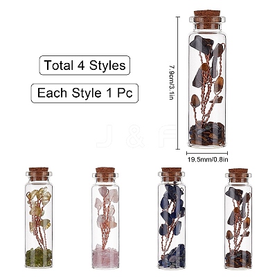 Glass Wishing Bottle DJEW-GF0001-05A-1