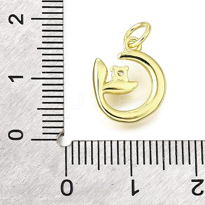 Brass Micro Pave Cubic Zirconia Pendants KK-V007-23G-1