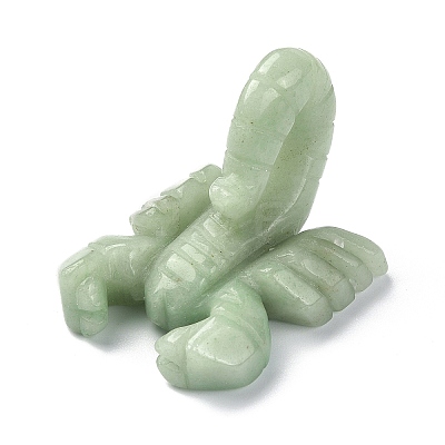 Natural Green Aventurine Carved Healing Scorpion Figurines DJEW-M008-01E-1