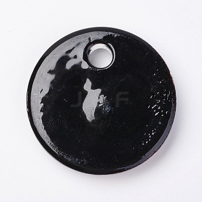 Handmade Silver Foil Glass Pendants X-FOIL-E103-02A-1
