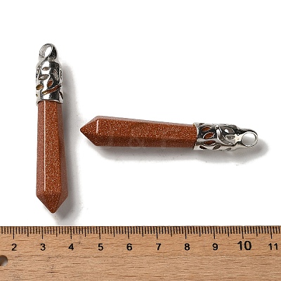 Synthetic Goldstone Pointed Big Pendants G-Z055-01P-05-1