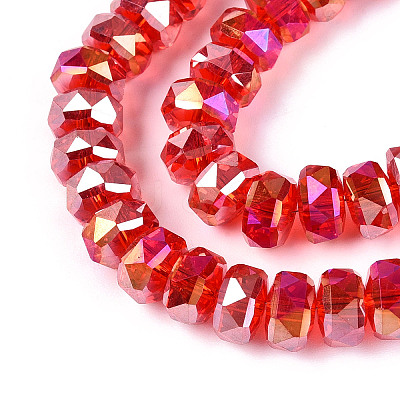 Electroplate Glass Beads Strands EGLA-T021-20I-1