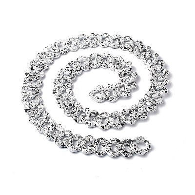 Spray Painted CCB Plastic Curb Chains AJEW-JB01047-04-1