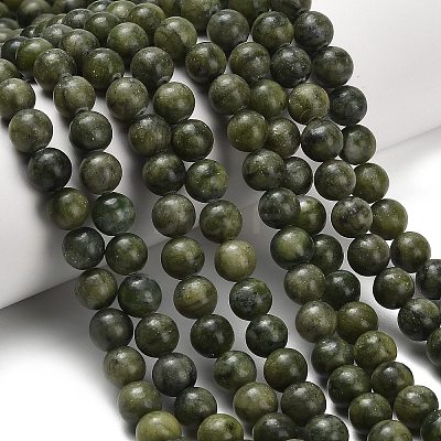 Natural Chinese Jade/Southern Jade Beads Strands G-P626-8mm-01-1