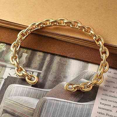 Brass Cuff Bangles BJEW-F482-07G-1