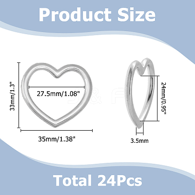 24Pcs Zinc Alloy Spring Gate Clasps FIND-HS0001-40P-1