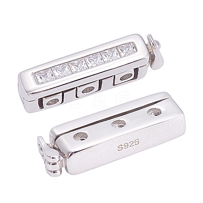 1Pc 925 Sterling Silver Twister Clasps STER-PH0003-07-1