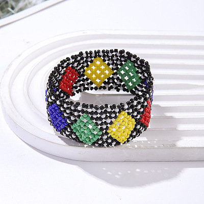 Bohemian Style Glass Seed Beaded Bracelets for Women FS-WGBF549-05-1