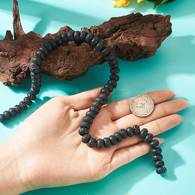 1 Strand Natural Lava Rock Beads Strands G-TA0003-44C-1