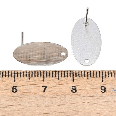 316 Stainless Steel Stud Earring Findings STAS-D389-01P-1