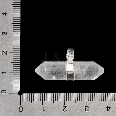 Natural Quartz Crystal Double Terminal Pointed Pendants G-NH0001-15P-05-1