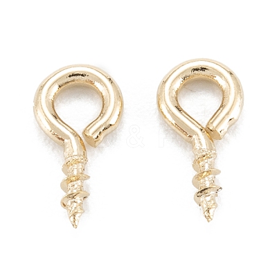 Brass Screw Eye Pin Peg Bails KK-D063-03G-1