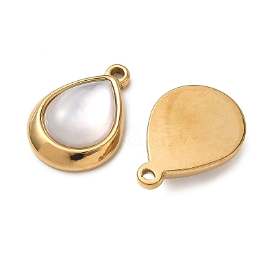 Natural Freshwater Shell Pendants STAS-G397-22G-01-1