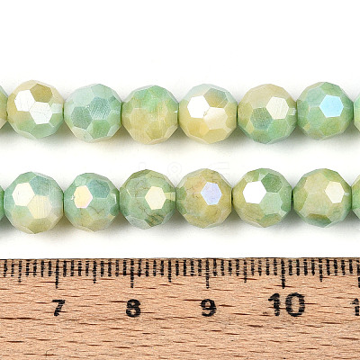 Anti-Tarnish Electroplate Glass Beads Strands EGLA-T021-8mm-15-12-1