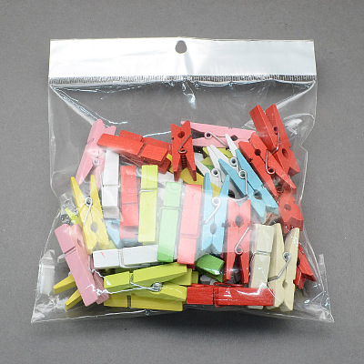 Wooden Craft Pegs Clips X-AJEW-S034-25mm-1