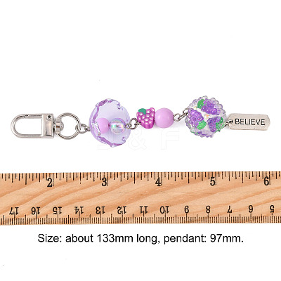 Handmade Polymer Clay & Acrylic & Resin & Glass Pendant Decorations KEYC-FS00037-04-1