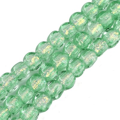 Handmade Foil Lampwork Beads Strands FOIL-K003-05E-1