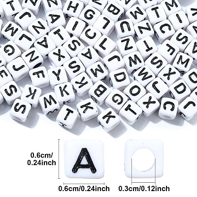 Acrylic Horizontal Hole Letter Beads OACR-YW0002-08-1