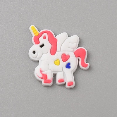 PVC Plastic Cabochons SIL-WH0019-16A-1
