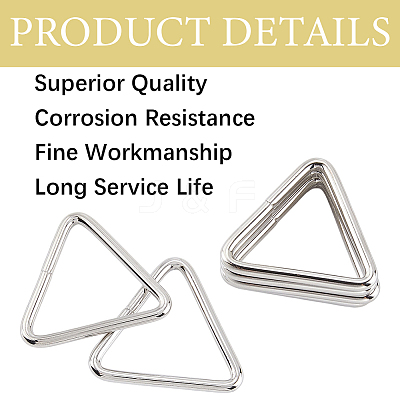 16Pcs Triangle Iron Linking Rings IFIN-CL0001-07P-1