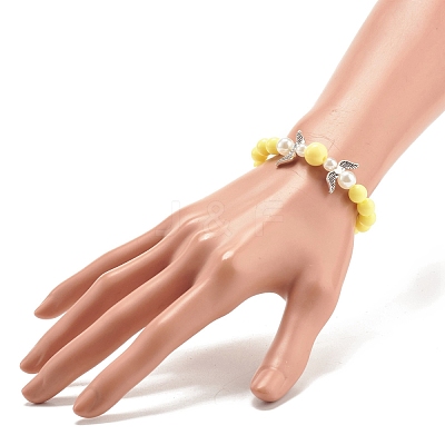Acrylic Beaded Stretch Bracelets for Kids BJEW-JB07786-1