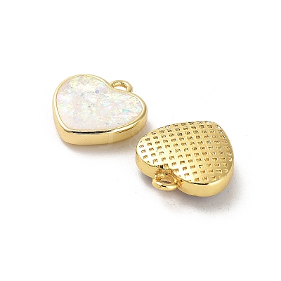 Brass Pendants with Synthetic Opal KK-A239-04G-1