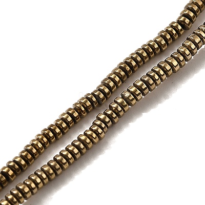 Electroplated Synthetic Non-magnetic Hematite Beads Strands G-L613-G01-01B-1