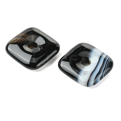 Natural Banded Agate Pendants GG-D003-B02-09-1