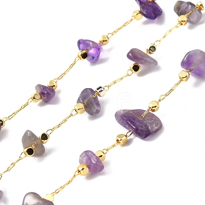 Handmade Beaded Chain CHC-D027-01G-08-1