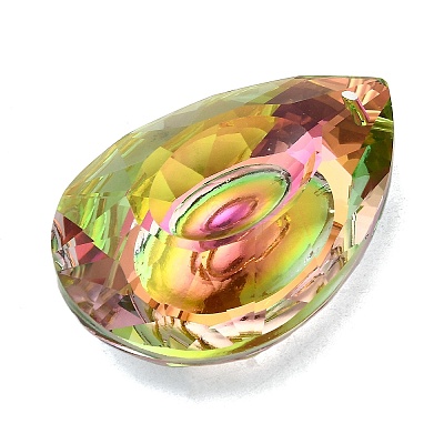 Electroplated Glass Pendants X-GLAA-G122-07C-1