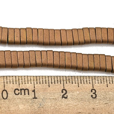 Electroplated Non-magnetic Synthetic Hematite Beads Strands G-C106-B01-13A-1
