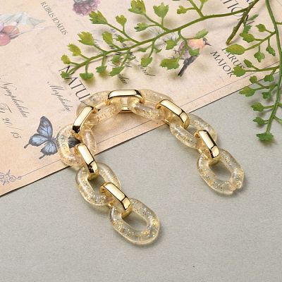 Handmade Transparent Acrylic & CCB Plastic Cable Chains AJEW-JB00828-1