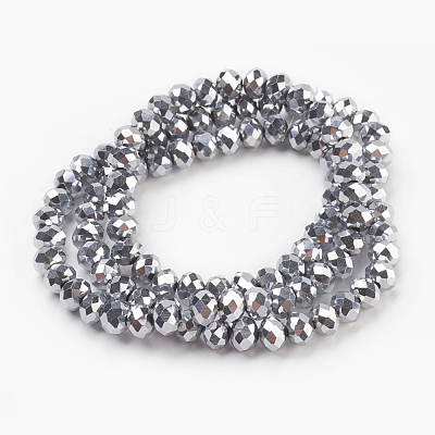 Electroplate Glass Beads Strands GLAA-K027-FP-A02-1