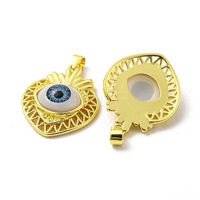 Real 18K Gold Plated Brass Pendants KK-L209-001G-04-1