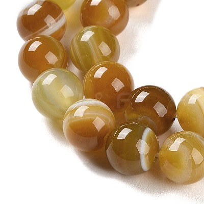 Natural Striped Agate/Banded Agate Beads Strands G-Z060-A01-C09-1