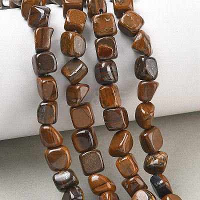Natural Yellow Tiger Iron Beads Strands GG-CBA9392-17-1
