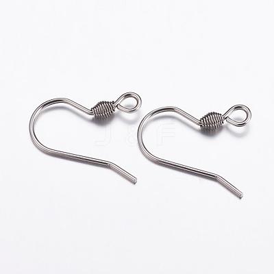 Tarnish Resistant 304 Stainless Steel Earring Hooks STAS-K146-034-15x15mm-1