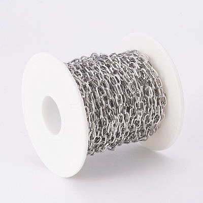 Tarnish Resistant 304 Stainless Steel Cable Chains CHS-F003-10P-1