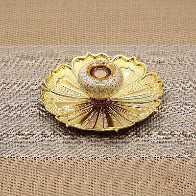 Porcelain Incense Burners Holder INBU-PW0002-03G-01-1