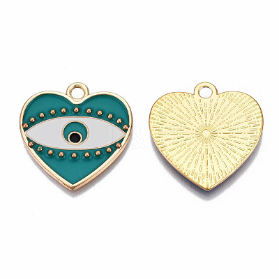 Rack Plating Alloy Enamel Pendants PALLOY-N172-061A-1