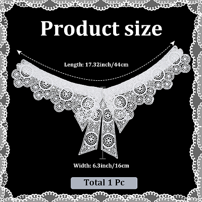 Polyester Women's False Collar DIY-WH20048-074H-1