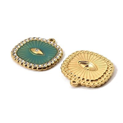 304 Stainless Steel Enamel Pendants STAS-I371-27G-01-1