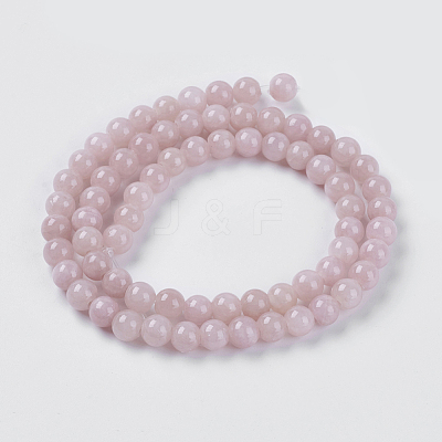 Natural Yellow Jade Beads Strands G-G598-6mm-YXS-05-1