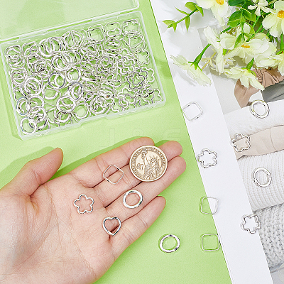 120Pcs 4 Styles Alloy Bead Frame FIND-UN0007-36-1
