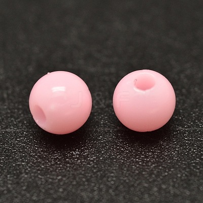 Round Opaque Acrylic Spacer Beads MACR-I036-4mm-08-1
